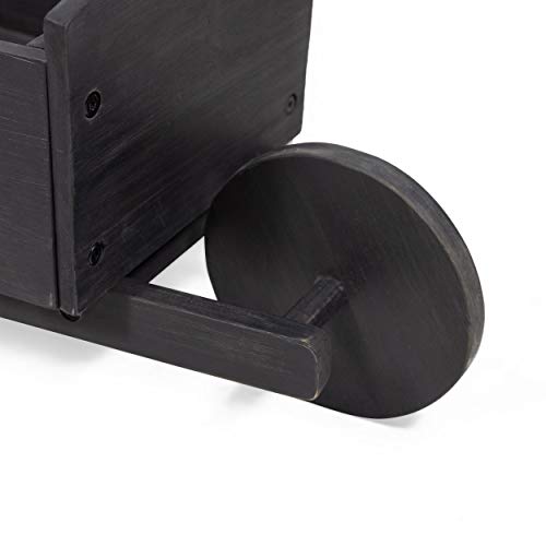 Christopher Knight Home Soledad Wheelbarrow Planter, Dark Grey #TOP4
