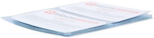 Alpine Swiss Set of 2 Hipster Wallet Plastic Inserts 6 Page Picture Card Holders