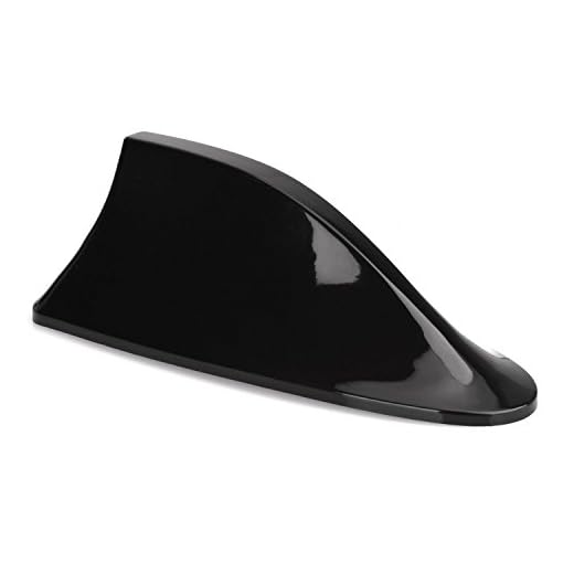 Antena Universal para Coche Lumiereholic Antena Aleta de tiburón Shark plástico Duro Am/FM Universal Brillante Negro Antena Universal Car Antenna with Radio Coche Accessories Negro M018
