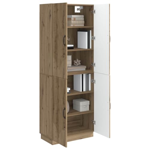 vidaXL Juego de armarios 2 pcs Roble Artesanal Madera de ingeniería, Muebles de jardín, Juego de Patio, Asientos versátiles, arreglo Multiusos, salón Completo para el hogar
