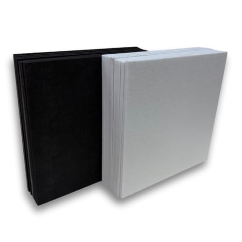 Image of MMT Acoustix Premium Felt Acoustic Panels for Offices, Bedrooms & Studios | Sustainable PET Felt Panels for Echo Reduction & Sound Absorption | 1x1 Ft, 9mm Thick | Chess Exceptional - Pack of 16