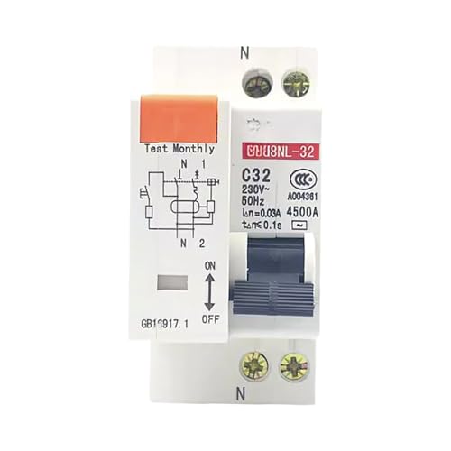 Disjoncteur phase neutre 10A 8NL-32C/D petit interrupteur modulaire