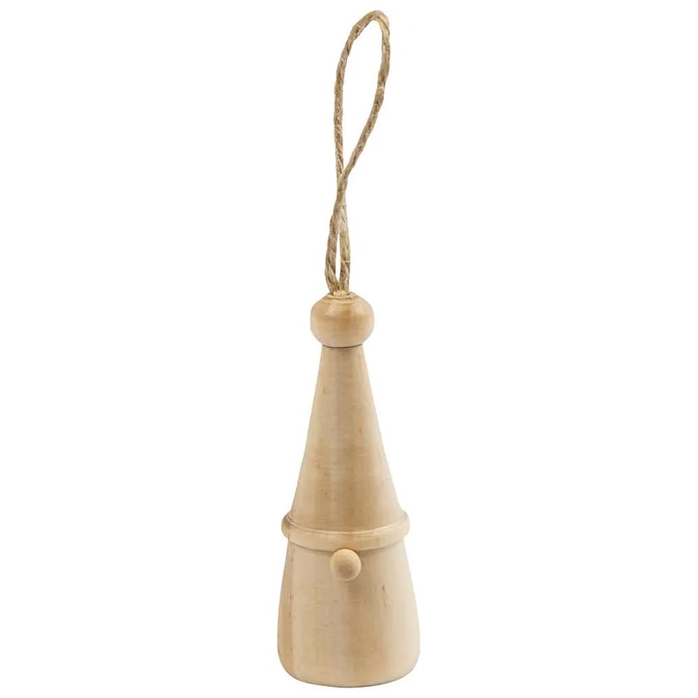 Crafty Capers New - Wooden Hanging Gonk Shape To Decorate | Christmas Tree Ornament | 6Cm