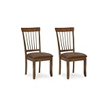 Signature Design by Ashley D199-01 Berringer 18' Rustic Dining Chair with Cushions, 2 Count, Light Brown