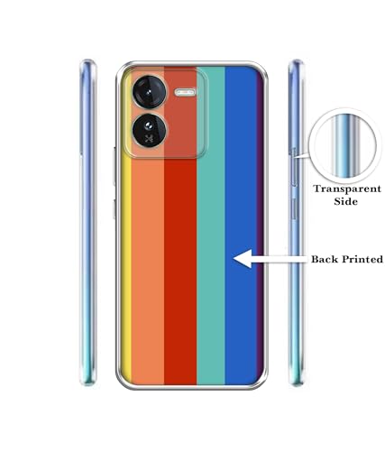 Image of Rainbow Colors Design Printed Silicon Soft TPU Back Case Cover for iQOO Z9 5G