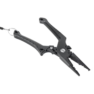 Vissentang, antislip vistangenset Arbeidsbesparende ergonomische handgreep Comfortabele hand die scherpe rand voelt om te vissen(zwart)