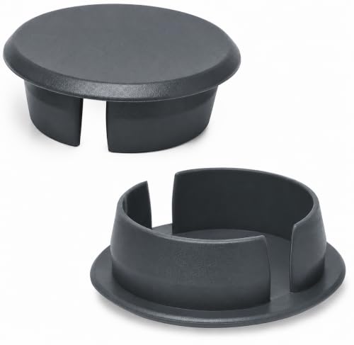 Image of (Pack of 20) Anthracite Gray Plastic Hole Plugs 1.42 inch x 1.18 inch (36 x 30 mm), Drill Hole Cover Caps, Furniture Hole Plug, Screw Hole Plugs