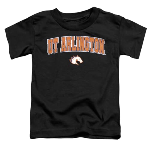 LOGOVISION The Univesity of Texas at Arlington Arch Logo Black Kids T Shirt (4) for Toddler Boys and Girls, Black