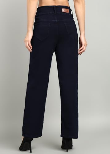 Image of Nifty Women's Denim Stretchable 2-Button Straight Fit Jeans