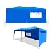 Produktbild Defacto Pavillon 3x6m Faltpavillon Gartenzelt Partyzelt Garten Faltbar Polyester- PVC Beschichtung-100% wasserdicht 3- Seitenwand (3volle Wand in 3m und 1 Fenster) Inkl. Tragetasche BLAU