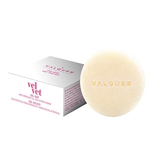 Valquer Laboratorios Solid Body Gel, Mosque Rose Oil for Sensitive Skin Repairs and Moisturizes Skin, Vegan, Soap-Free