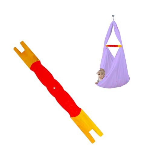 Image of Wooden Baby Thottil Kattai - Traditional Cradle Stick for Jhula | Colorful Thottil Kambu for Newborn Baby Cradle | Wood Swing Rod | Wood Swing Stick for Infant Hammock (Large)