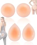 Geyynow 4PCS Silicone Butt Pads, Adhesive Reusable Hip Dip Enhancer Buttocks Lifter for Women