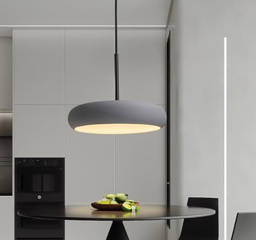 Lámpara colgante vintage de yeso negro con tecnología LED integrada estilo nórdico moderno LWX