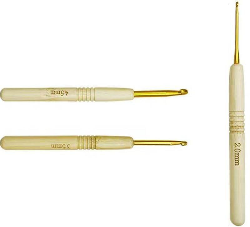 MR. DIY Crafts Bamboo Crochet Hook Set with Wooden Handle, Round Head, 2 Pieces, DIY Handmade Knitting Tools 3.5-4.5 mm (2, Wooden, 3.5-4.5 mm)-image-34