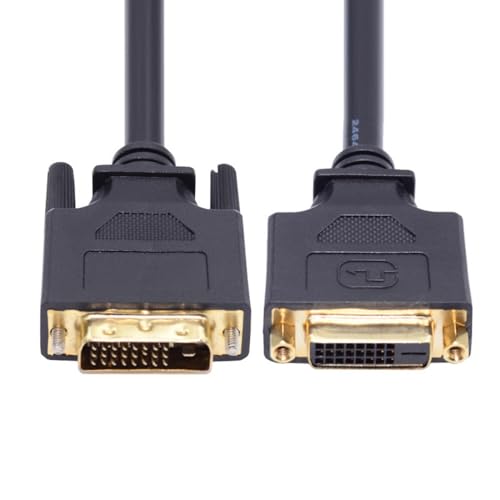 CY Cable DVI 24+1 macho a hembra, cable de extensión DVI-D de doble enlace para monitor tarjeta gráfica de 50 cm