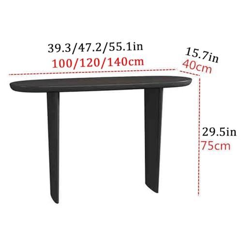 Mesa consola de madera con tablero ancho mueble auxiliar estable 3