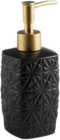 Soap Dispenser Modern Soap Dispenser 310ml Ceramics Liquid Lotion Bottles for Bathroom Kitchen(Black)