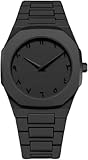 Ahlam AURA Analogue Watch, All Black, Arabic Numerals Dial, Lightweight, Minimalist Octagonal Design