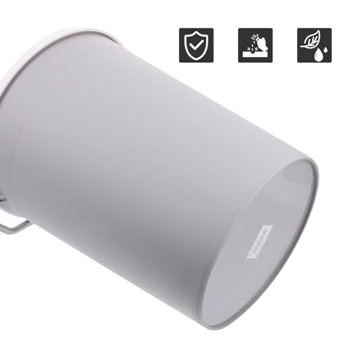 Caneca pequeña gris para basura de cocina y baño miniatura 6
