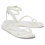 Crocs Damskie sandały z paskiem na kostkę Miami, płaskie, kredowe, 38 EU, Kreda, 37/38 EU