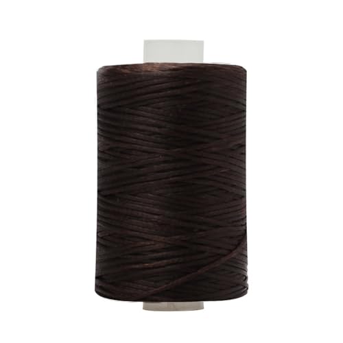 Hilo encerado para cuero 0.8mm x 100m color café oscuro miniatura 1