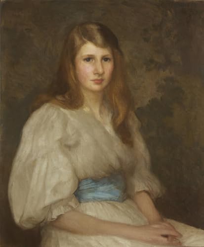 HRJUBWREE Berühmte Gemälde Druck Leinwand Malerei Bilder Wandgemälde Porträt von Margaret Hilton Smith im Alter von George Clausen Poster Kunstwerke für Wohnzimmer Dekoration 60x90cm