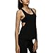 Tank Top Donna Canotta Sportiva Running delle Vest Yoga Wear da Maniche a Spalle Senza Maniche da Palestra Sportiva Canottiera per Fitne, Running,Yoga & Sport (Nero, EU/38/M)