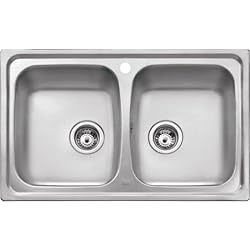 Fregadero Teka Leroy Merlin Teka Fregadero Cocina 2 Senos monomando Acero Inoxidable 79 x 50 x 16 cm para mueble 80cm