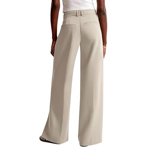 fanmpghleoo Wide Leg Dress Pants for Women Business Casual Palazzo Pants Dressy High Waisted Lightweight Stretchy Work Pants3