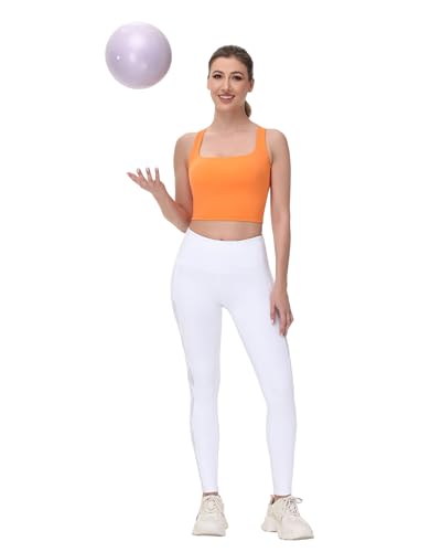 Image of romansong Strappy Yoga Sports Bras for Women Padded Criss-Cross Back Tank Tops