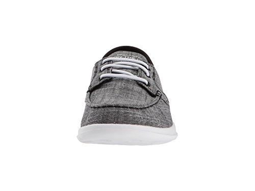 Image of Skechers Women's Go Walk Lite Textile Boat Shoe, Lite Isla Black White, 5.5 UK Wide
