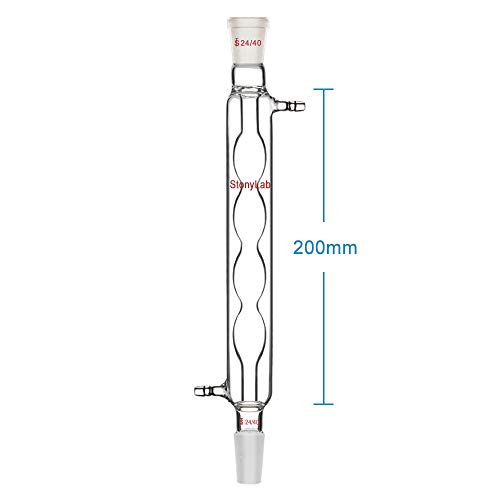 Stonylab Borosilicate Glass Allihn Condenser With 24/40 Joint 200Mm Jacket Length Lab Glass Condenser #TOP1