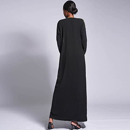 Elegant Muslim Women's Embroidered Long Cardigan Women Dubai Dress Cardigan3