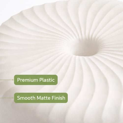 Image of Plastic Stool for Home & Bathroom | Strong & Durable Anti-Slip Stool | Modern Matte Finish | Multipurpose Daily Use Stool (Off-White /Cream)