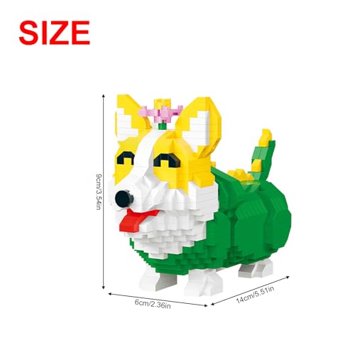 NOOLY Cute Pet Series Micro Building Block For Home And Office Decoration WKLJM-05 (Corgi, 815 Pcs) - Image 2