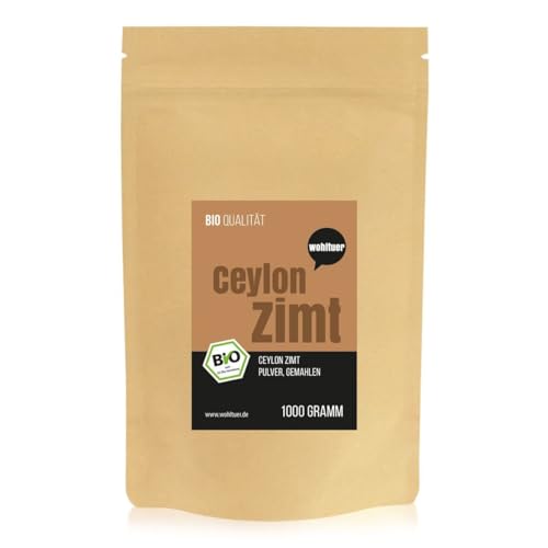 Wohltuer BIO Ceylon Zimt gemahlen – Zimtpulver I Im günstigen Vorratspack I 100% reines...