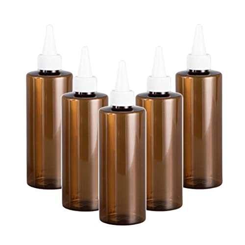 T.O.G. 5Pcs 250ml PET Empty Hair Dye Applicator Lotion Cream Pigment Bottles White - Image 5
