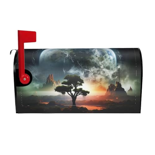 Housse de boîte aux lettres planète aux finitions soignées pour décor de vacances - 2