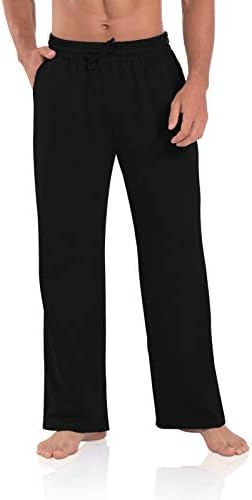 Agnes Urban Men's Joggers Sweatpants Open Bottom Straight Leg Casual Loose Fit Running Athletic Jersey Pants with Pockets