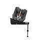 CYBEX Gold Kinder-Autositz Sirona G i-Size Plus, Ohne Base, Ab ca. 3 Monaten bis 4 Jahre, Max. 19 kg, 61 - 105 cm (Ab Geburt / 40 cm mit Neugeboreneneinlage), Lava Grey