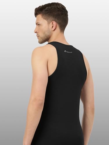 Image of Freecultr Vest for Men | Bamboo Sleeveless Super Soft Round Neck Gym Comfort Vests | Workout Regular Fit Innerwear | Breathable Sando with Long Hemline | Set of Three Pieces