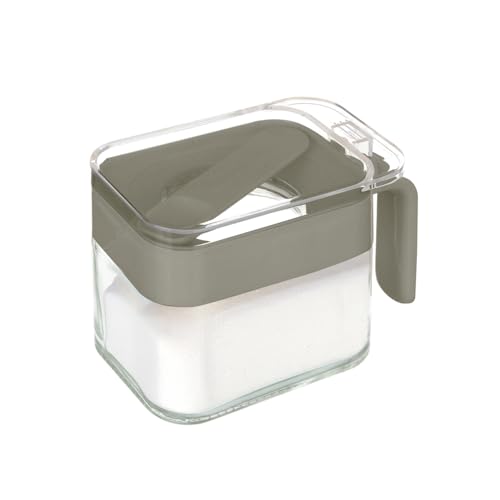 KASANOVA Zuccheriera in vetro 300 ml con cucchiaino grigio