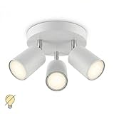 [3 Têtes Pivotantes et Orientables] Profitez d'un éclairage sur mesure. Chaque spot peut être orienté individuellement pour cibler des zones précises de votre pièce, idéal pour éclairer un plan de travail de cuisine, un dressing ou un coin lecture dans le salon.