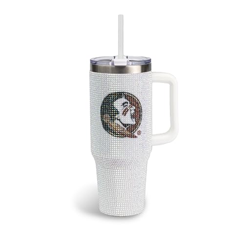 Image of The Memory Company Officially Licensed 40oz White Bling Game Day Tumbler, Florida State University