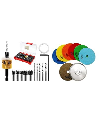 Foret avec fraisoir et disque diamant SHDIATOOL 7pcs pour percage