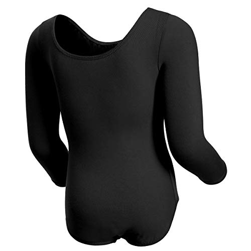 Magic Town Leotards For Girls Toddler Bodysuit Ballet Dance Gymnastics Long Sleeve (10-12,Black) #TOP4