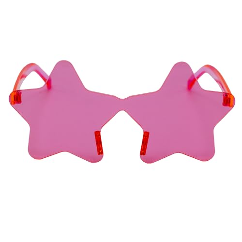 Miniatura 2 de Playzoco Gafas De Sol En Forma De Estrella Sin Montura - Diseño Estrella Para Disfraz, Fiesta, Despedida De Soltero A, Carnaval - Unisex, Rosa Claro