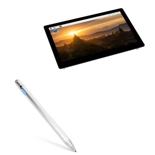 BoxWave Stylus Pen Compatible with Waveshare Capacitive Touch AMOLED (5 in) - AccuPoint Active Stylus, Electronic Stylus with Ultra Fine Tip - Metallic Silver