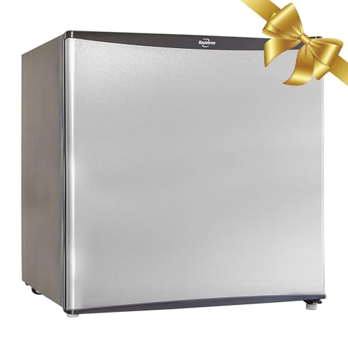 Image of Koolatron Refrigerator - Mini Fridge With Freezer For Kitchen, Bedroom, Office, Dorms, Cool Storage For Wine, Beverages, Compact Free Standing, 1.6 Cubic Feet Capacity, White